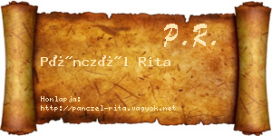 Pánczél Rita névjegykártya