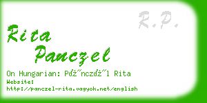 rita panczel business card